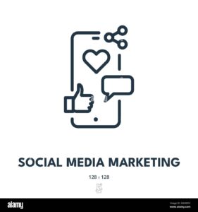 social media marketing icon smm like share editable stroke simple vector icon 2rkw55y
